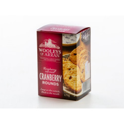 Wooleys of Arran Raspberry Infused Cranberry Rounds 170g